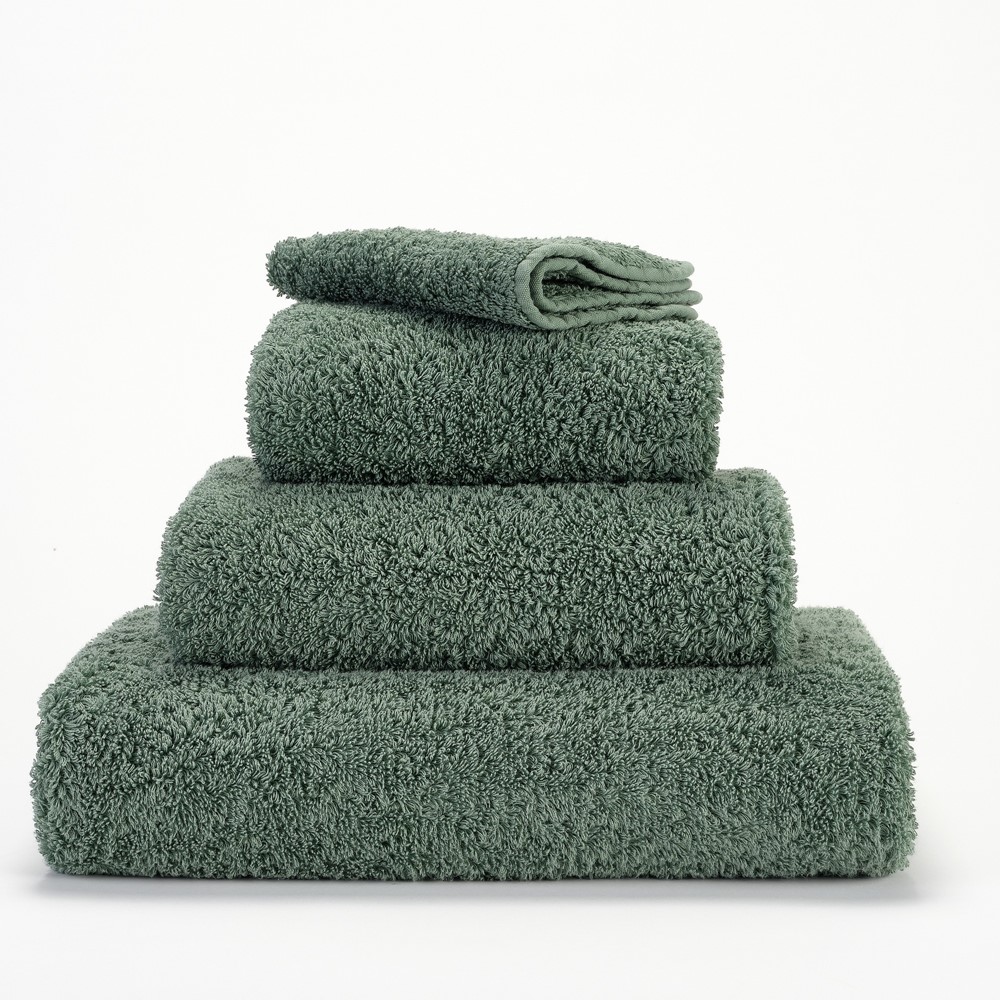 Super Pile Plain Bathroom Towels by Designer Abyss & Habidecor 280 in Evergreen